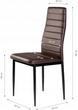 Zestaw krzeseł do salonu i jadalni ModernHome by Multistore DC855 4 szt Brązowe (5903089064596) - obraz 8