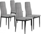 Набір стільців для кухні та вітальні ModernHome by Multistore DC860 4 шт Сірі (5903089064893) - зображення 1