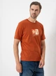 Футболка хлопковая длинная мужская Jack & Jones 12281808 M Arabian Spice с принтом (5715720883233) - изображение 4