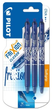 Набір ручок Pilot FriXion Ball Clicker Softgrip M 0.7 мм 3 шт Синій (ZES3131910221159) - зображення 1