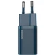 Мережевий зарядний пристрій адаптер Baseus Super Si Quick Charger (CCSUP-B03) |1Type-C, 20W/3A, підтримка швидкої зарядки QC/PD, багаторівневий захист, універсальна сумісність, компактний| Синій - зображення 3