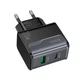 Сетевое зарядное устройство адаптер Hoco CS71A Star Speed charger |1Type-C/1USB, 3A/20W, поддержка быстрой зарядки PD/QC, многоуровневая система защиты, универсальная совместимость| Черный - изображение 2