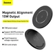 Бездротова зарядка Baseus Simple Magnetic Wireless Charger (WXJK-E02) |15W, швидка зарядка, широка сумісність, багаторівневий захист, для смартфона чи навушників, компактний, магнітне кріплення| Чорний - зображення 4