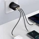Сетевое зарядное устройство адаптер BASEUS Compact Quick Charger (CCXJ-E02) |2USB/1Type-C, 30W/3A, поддержка быстрой зарядки PD/QC, многоуровневая система защиты, универсальная совместимость, компактный| Черный - изображение 3