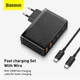 Сетевое зарядное устройство адаптер BASEUS GaN2 Pro Quick Charger (CCGAN2P-L02) |2USB/2Type-C, 5A/100W, поддержка быстрой зарядки QC/PD, многоуровневая система защиты, универсальная совместимость, технология GaN| Черный - изображение 6