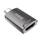Переходник Hoco UA19 Type-C to HDMI Easy Flow Adapter |для передачи видео, OTG-функция, поддержка разрешения 4K, широкая совместимость, компактный, простой в подключении| Серый - изображение 5