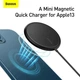 Беспроводная зарядка Baseus Simple Mini Magnetic Wireless Charger |15W, быстрая зарядка, широкая совместимость, многоуровневая защита, для смартфона или наушников, компактная, магнитное крепление| Черный - изображение 6