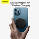Беспроводная зарядка Baseus Simple Mini Magnetic Wireless Charger |15W, быстрая зарядка, широкая совместимость, многоуровневая защита, для смартфона или наушников, компактная, магнитное крепление| Черный - изображение 7
