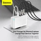 Сетевое зарядное устройство адаптер BASEUS GaN2 Pro Quick Charger (CCGAN2P-L02) |2USB/2Type-C, 5A/100W, поддержка быстрой зарядки QC/PD, многоуровневая система защиты, универсальная совместимость, технология GaN| Белый - изображение 3