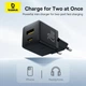 Сетевое зарядное устройство адаптер Baseus Palm Fast Charger |1USB/1Type-C, 20W/3A, быстрая зарядка PD/QC, многоуровневая защита, широкая совместимость, компактный, контроль температуры| Черный - изображение 3