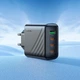Сетевое зарядное устройство адаптер Hoco CS27A Supply |1USB/3Type-C, 67W/3A, поддержка быстрой зарядки PD/QC, многоуровневая защита, универсальная совместимость| + Кабель Type-C to Type-C в комплекте |1 м, 100 Вт| Черный - изображение 5