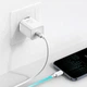 Сетевое зарядное устройство адаптер BASEUS Super Si Quick Charger (TZCCSUP-B03) |1Type-C, 20W/3A, поддержка быстрой зарядки QC/PD, многоуровневая система защиты| + кабель Type-C to Lightning в комплекте Белый - изображение 2