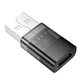 Адаптер перехідник Hoco UA36C USB male to Type-C female USB 2.0 Black - зображення 3