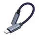 Переходник Hoco UA29A Type-C to Lightning |поддержка быстрой зарядки до 3A, передача данных для синхронизации и резервного копирования, компактный, широкая совместимость, Plug-and-Play, кабель 0,15 м| Серый - изображение 4
