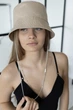 Панама женская летняя с цепочкой серебро D.Hats бежевая - изображение 3