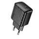 Мережевий зарядний пристрій Hoco CS24A, Type-C, PD 25W, black - зображення 1
