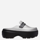 Klapki mule damskie Crocs Stomp Metallic Loafer 210363-01V 38-39 Srebrne (196265793792) - obraz 1