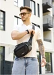 Сумка через плечо бананка Sambag Flex черная - изображение 2