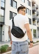Сумка через плечо бананка Sambag Flex черная - изображение 3