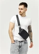 Мужская сумка бананка Sambag Harvi черная - изображение 2