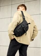 Большая мужская поясная сумка бананка Sambag DynamicDart принт "Palm" тканевая - изображение 4