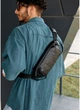 Сумка через плечо бананка Sambag Holster MSH2 черная с перфорацией - изображение 4
