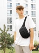 Сумка на пояс бананка Sambag Tirso LCH черный тканевый - изображение 5