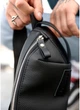Сумка через плечо бананка Sambag Holster MSH черная с перфорацией W - изображение 8