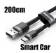 USB кабель 2м для быстрой зарядки USB-A - Type-C QC 3.0 Baseus TZCATLZJ-05 черный - изображение 1