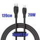 USB кабель 1.2м для Iphone Type-C - Lightning 20W Baseus TZCATLZJ-13 чорний - зображення 1