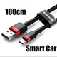 USB кабель 1м для швидкої зарядки USB-A - Type-C QC 3.0 Baseus TZCATLZJ-23 чорно-червоний - зображення 1