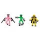 Набор фигурок стикбот для анимационного творчества Stikbot New collection Стикбот с оружием и одеждой для съёмки видео (NS3F-4) - изображение 2