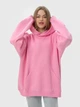 Худи теплое оверсайз женское Ray Oversize U0404W 2XL-3XL Розовое (Ray2000000040554) - изображение 1