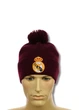 Зимняя шапка с помпоном Реал Мадрид (Real Madrid) (one-size) Бордовый - изображение 1