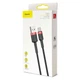 Кабель Baseus Cafule Cable USB For Type-C 2A 3m Red+Black (CATKLF-U91) - изображение 2