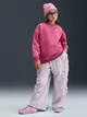 Дитячий світшот на флісі оверсайз для дівчинки Nike G Nsw Club Flc Ovrszd Crew Lbr FD2923-634 122-128 см (XS) Рожевий (198482279479) - зображення 8