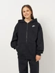Подростковая теплая толстовка на флисе с капюшоном для девочки Nike FD2931-010 XL 156-166 см Black/White (196607237083) - изображение 1