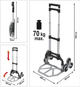 Wózek schodowy składany Vorel 78662 maksymalne obciążenie 70 kg 100 x 45 x 46.5 cm (5906083076633) - obraz 2