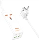 Мережевий подовжувач Hoco AC10A Barry PD65W GaN (2C2A with 1 socket) desktop charger White (6942007601689) - зображення 3
