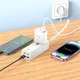Мережевий подовжувач Hoco AC10A Barry PD65W GaN (2C2A with 1 socket) desktop charger White (6942007601689) - зображення 6