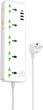 Мережевий подовжувач Hoco AC13A Talento 5-position socket (1C3A) White (6942007607148) - зображення 1