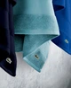Набор 6 хлопковых полотенец Lacoste для ванной 240х76 см х 2 шт + 132х76 см х 2 шт + 33х33 см 2 шт Heritage Anti-Microbial Supima Cotton Синий (1159842431) - изображение 7