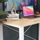 Письменный стол Ferrum-decor Драйв 750x1400x700 Белый металл ДСП Дуб Артизан 16 мм (FRD-103211) - изображение 2
