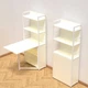 Стіл книжка з етажеркою Практик 2 Ferrum-decor 1555x640x990 Білий метал ДСП Біле 16 мм (FRD-104632) - зображення 1