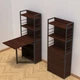Стіл книжка з етажеркою Практик 2 Ferrum-decor 1555x640x990 Чорний метал ДСП Венге Магія 16 мм (FRD-105393) - зображення 1
