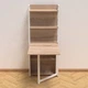 Стол книжка с этажеркой Практик 2 Ferrum-decor 1555x640x990 Белый металл ДСП Дуб Сонома 16мм (FRD-104635) - изображение 1