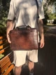 Кожаная мужская сумка для ноутбука Vintage 20470 Коричневый - изображение 12