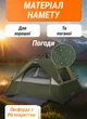 Автоматическая палатка туристическая 3 местная 200x195x140 см кемпинговый намет с козырьком и входным ковриком зеленая - изображение 4