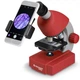 Мікроскоп Bresser Junior 40x-640x Red з набором для дослідів та адаптером для смартфона - изображение 2