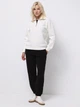 Толстовка на молнии без капюшона женская Colin's CL1065678OFW S Off White (8684112834443) - изображение 3